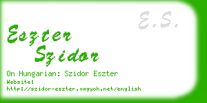 eszter szidor business card